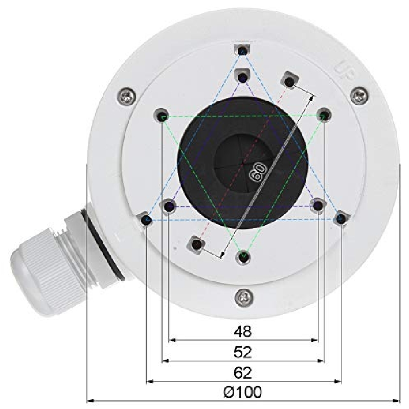 DS-1280ZJ-XS JUNCTION BOX لكاميرات العين المصغرة