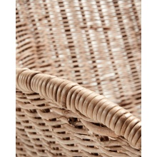 Rattan and Iron Basin Chair for Balcony Comfort