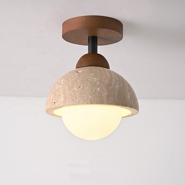 Modern Yellow Marble Corridor Ceiling Light