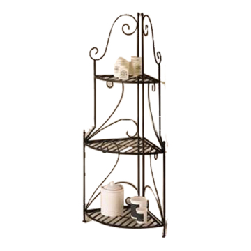 Hot Selling Wrought Iron 3-Tier Bathroom Corner Shelf: Enhance Your Space with Stylish Storage