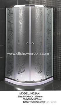 Polished Silver Simple Shower Enclosure 