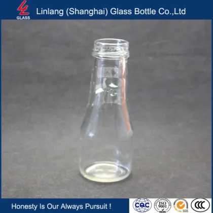 16OZ Clear Woozy French Square sauce Bottle