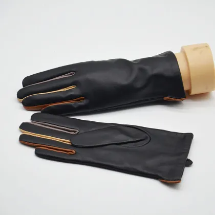 Lady sheepskin leather gloves