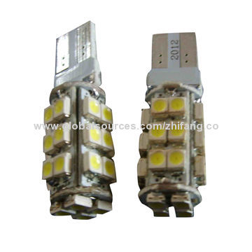 LED Auto Lamp with T10 Wedge Base and 28SMD3528, Available in Various Colors