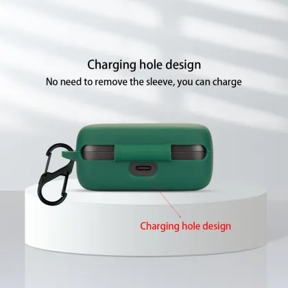 Soft Silicone Earphone Case Cover for EarFun Free Pro 3 with Keychain