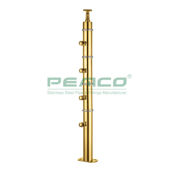 A158 SS Rundrohr Balustrade Treppengeländer Gold
