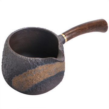 Set Teh Blackwood Retro Handmade Dengan Gilding Iron Glaze
