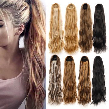 Alileader Chất lượng cao 24 inch clip không trói đầy màu sắc trong phần mở rộng tóc clip tổng hợp kinky trong ponytail
