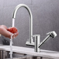 304 Stainless Steel Dual Handle Kitchen Sink Faucet