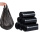 Rollo de bolsas desechables de plastico rollo de basura 100% biodegradable impresion personalizada color negro