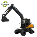 6.5Ton Compact Wheel Excavator With Kubota Engine