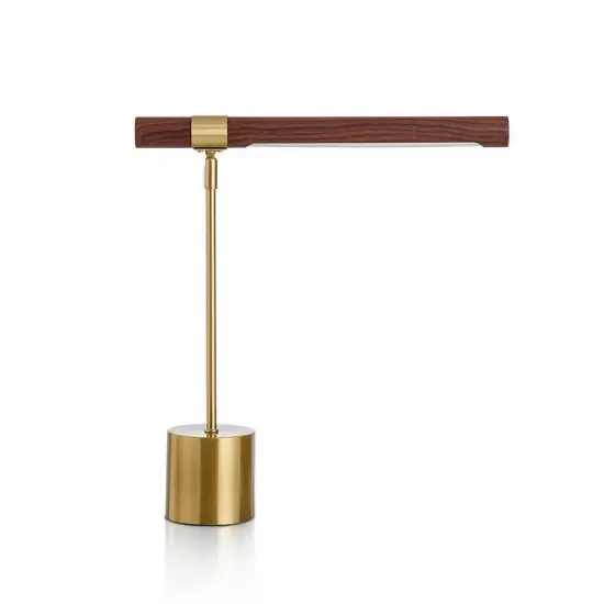 INSHINE Wooden With Brass Table Lamp