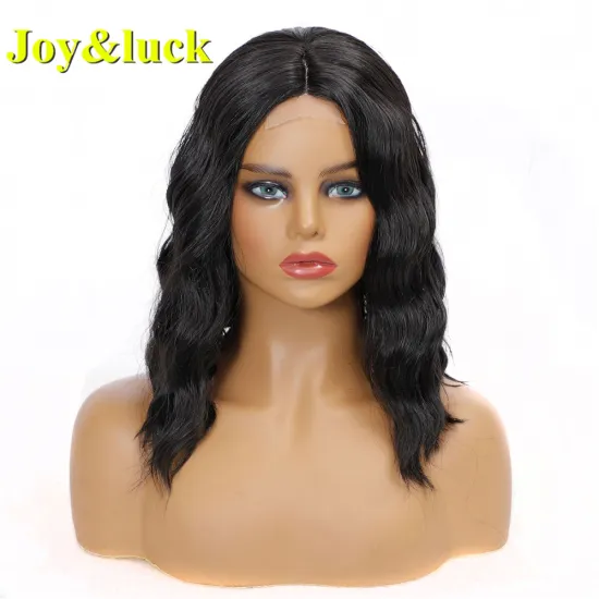 Wholesale Wig Front Lace for Women Middle Part Party Ladies Hair Middle Part Natural Water Wave Lace Front Synthetic Hair Wigs
