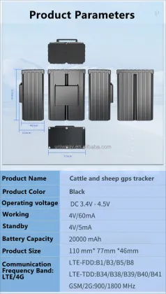 Waterproof GPS Cow Tracker with Anti-Theft and Anti-Interference Ceramic Antenna