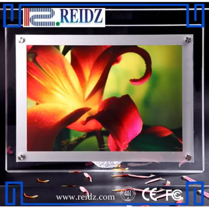 crystal led light box indoor advertising display