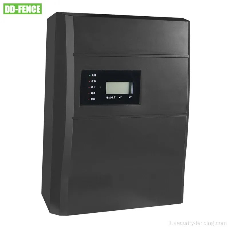 Energizzatore di recinzione elettrica a cc solare perimetrale.