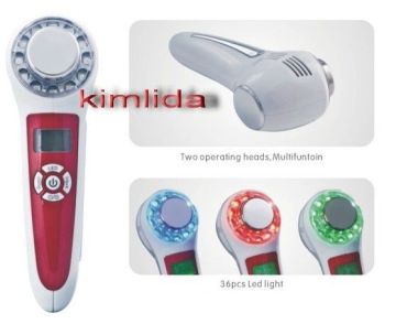 Ultrasonic Led / Vibration / Ion Skin Care Device For Skin Rejuvenation