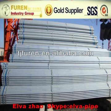 ASTMA53 ERW welded hot dipped galvanised pipe