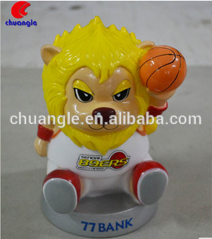 Customized PVC Money Boxes OEM Factory Plastic Lion Coin Bank for Kids