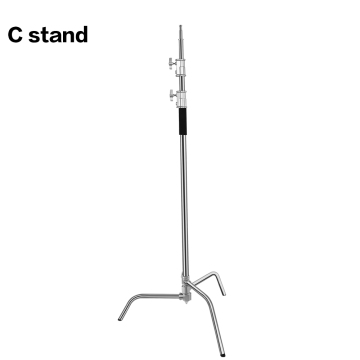 C Stand Upgrade Quick Installation Stainless Steel Photo Studio Heavy Duty Light Stand C Type Stand with Boom Arm, 1.5m-3.3m Height