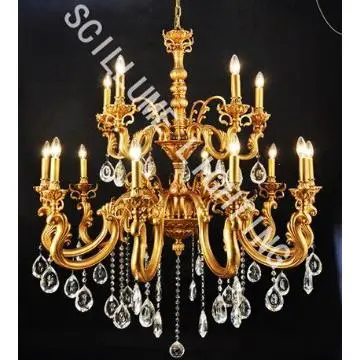 Luxury antique brass crystal chandeliers hotel apartment