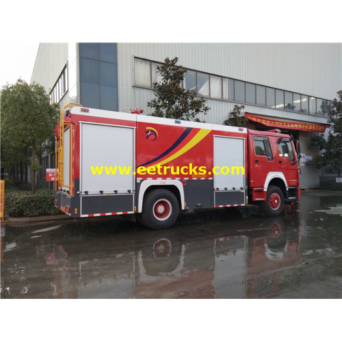 8000 Litres 310HP HOWO Fire Rescue Trucks