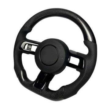 Roda kemudi mobil serat karbon kulit otomatis berkualitas tinggi untuk Ford Mustang 2015 2016 2017 2018 2019 2020 2021 2022