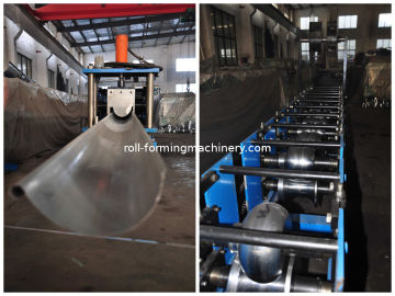 Hydraulic Cutting Plc Control Gutter Roll Forming Machine For Down Pipe / Downspout