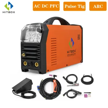 HITBOX Tig Welder AC DC PFC TIG ARC MMA 2 In 1 Welding Machine Fit 0.5-8mm Solder Wire For Aluminum Sainless Steel