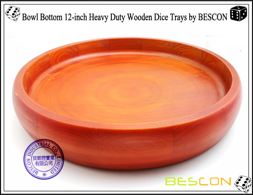 Bowl Bottom 12-inch Heavy Duty Wooden Dice Trays by BESCON-7
