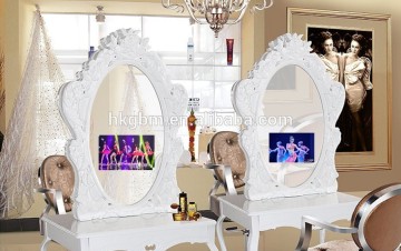 Smart Mirror TV Glass Display Makeup Mirror TV for Beauty salon, hair salon