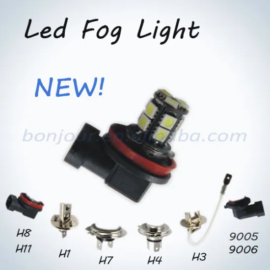black pcb 5050 13smd h8 led bulb auto universal fog lamp