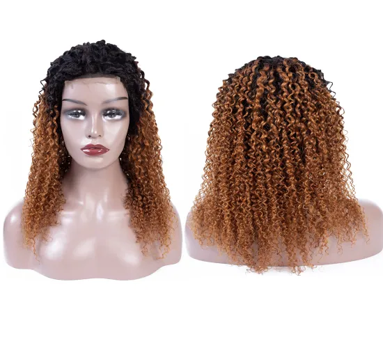 Brazilian Curly Weave Human Hair Frontal Lace Wig #1b/30 Ombre Kinky Curly Wig Black Root Curly Front Lace Wigs With Baby Hair