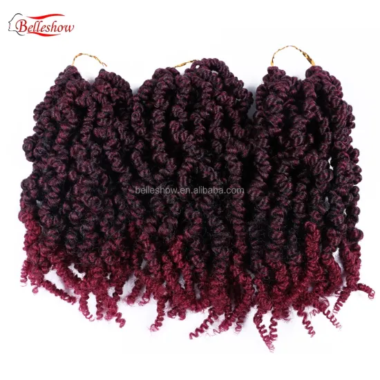 Hot sell 10 inch Passion Twist Hair Soft Ombre Colors pre twisted pre looped passion twist