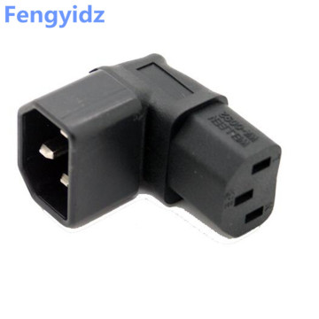 Right Angled IEC Adapter UP Angled IEC 320 C14 to C13 Adapter for lcd wall mount TV #WPT604