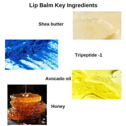 Custom Vegan Tripeptide Shea Butter Lip Balm - Private Label Moisture Balm