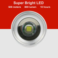 Campinganvändning Aluminium LED USB laddningsbar fackla ljus
