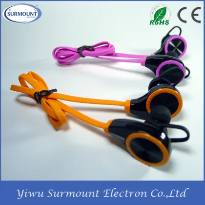 Latest fashion long top design oem bluetooth headset radio earphone