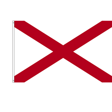 Sunshine Custom Alabama Flag 3x5 Ft Logo Print Red White for Car