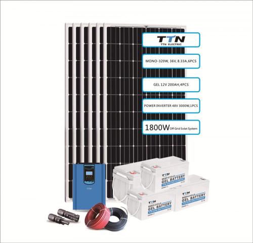 1800W, 2000W, 2200W Système solaire hybride hors réseau