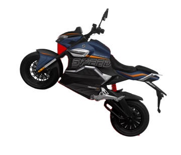 2024 High-Speed Electric Motorcycle with Mobile Intelligent APP Control, Three Speed Shift, and Triple Anti-theft System: 72V Battery Straddle Bike