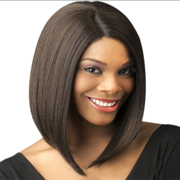 Wholesale Short Straight Puffy Headband BOB Wig - Cheap Full Lace Hair Synthetic Wigs for Black Women