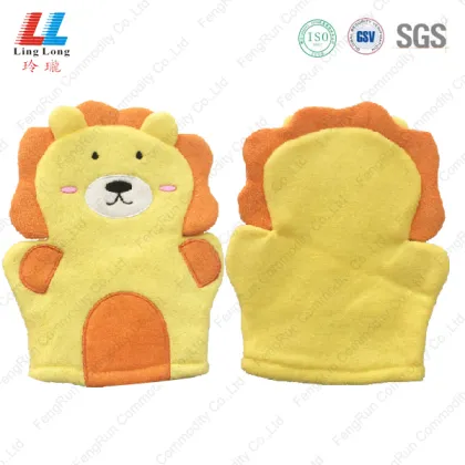 Lion style children bath gloves product