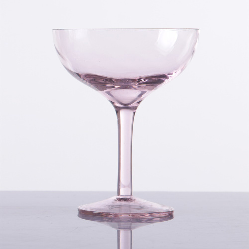 Hand Blown Glass Pink Set Glassware