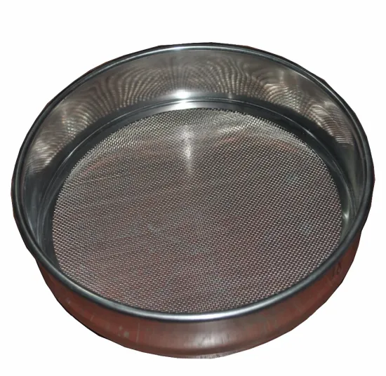 15-75-250-600 Micron Mesh Stainless Steel Laboratory Test Sieve for Soil and Stone Analysis