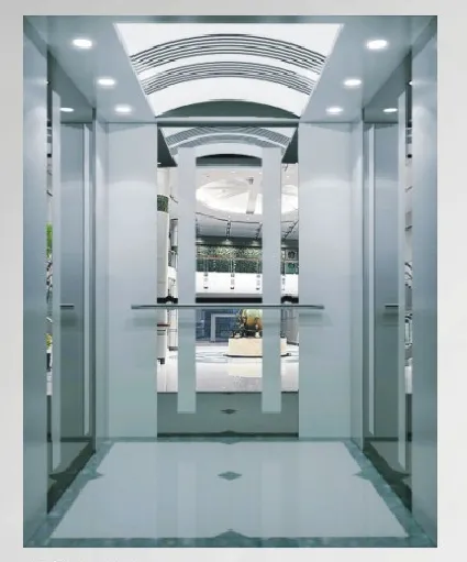 MRL 1600kg Passenger Lift with Mirror Etching Finish