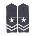 Epaulette in tessuto nero con militari militari