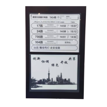 Segnale digitale monocromatica E-ink a bassa potenza a bassa potenza per le stazioni degli autobus