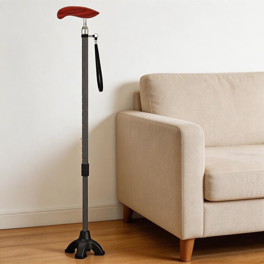 Lightweight Black Foldable Ergonomic Cane - View 3