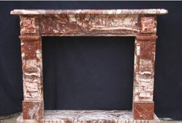 Blood Red Marble Fireplace Mantel